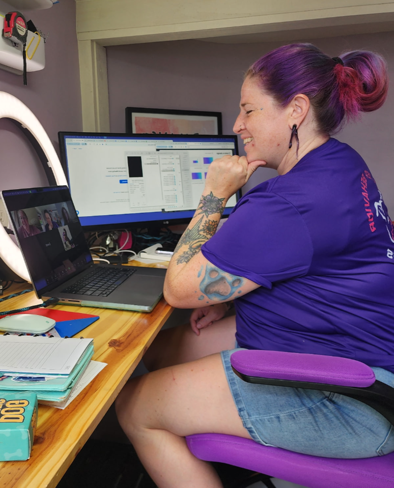 Laurie talking to webinar participants