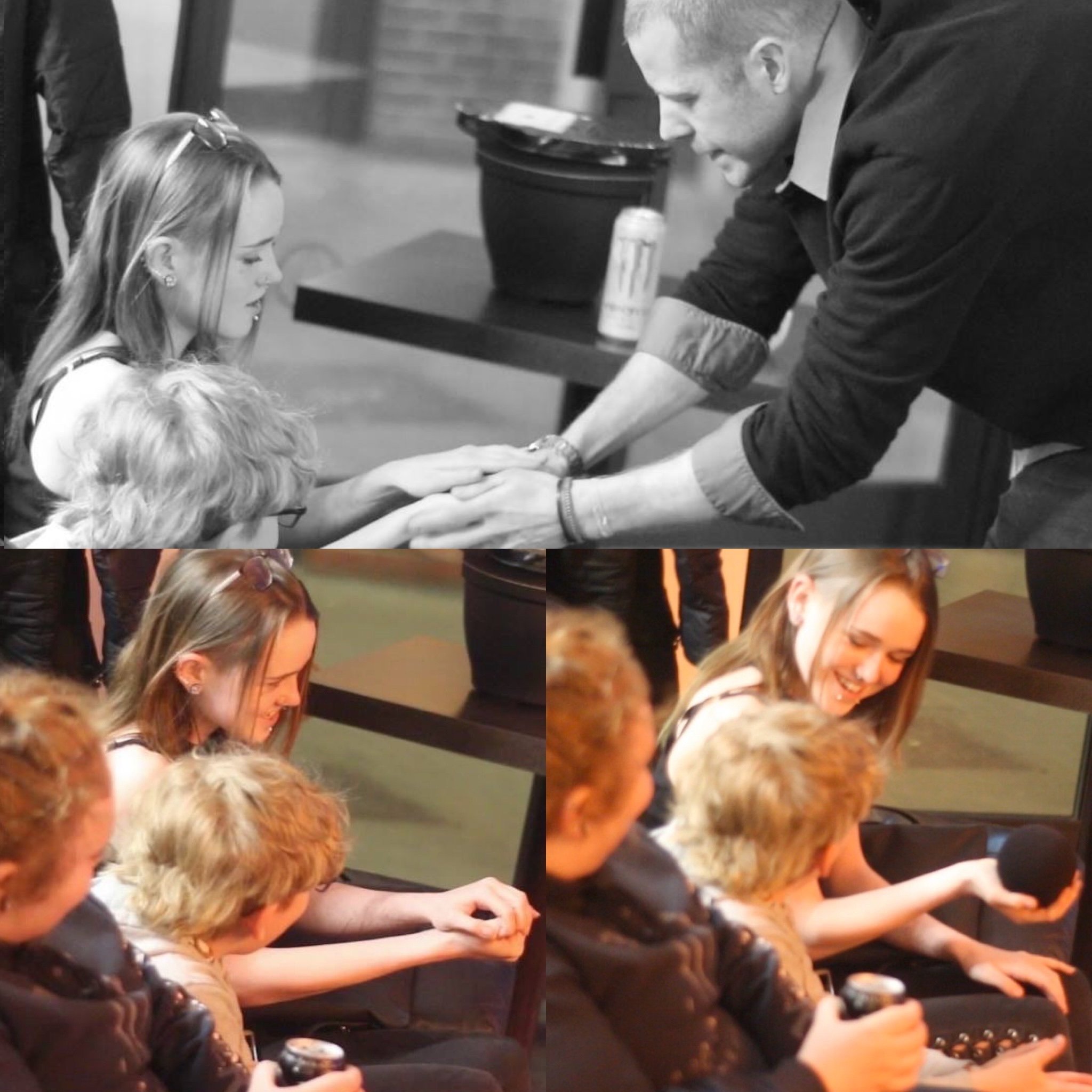 Magician with children at charity event.