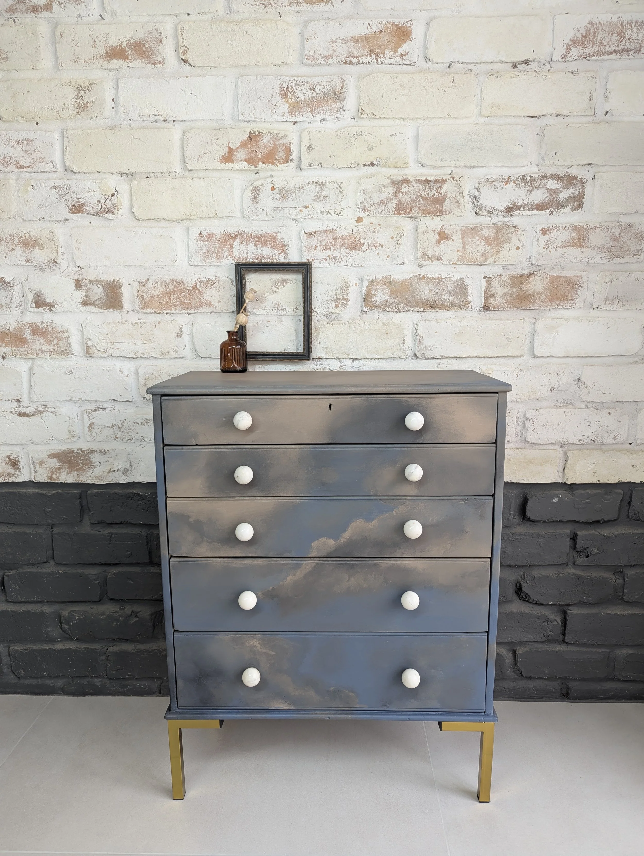 Chest Of Drawers, Painted Clouds, Bedroom storage