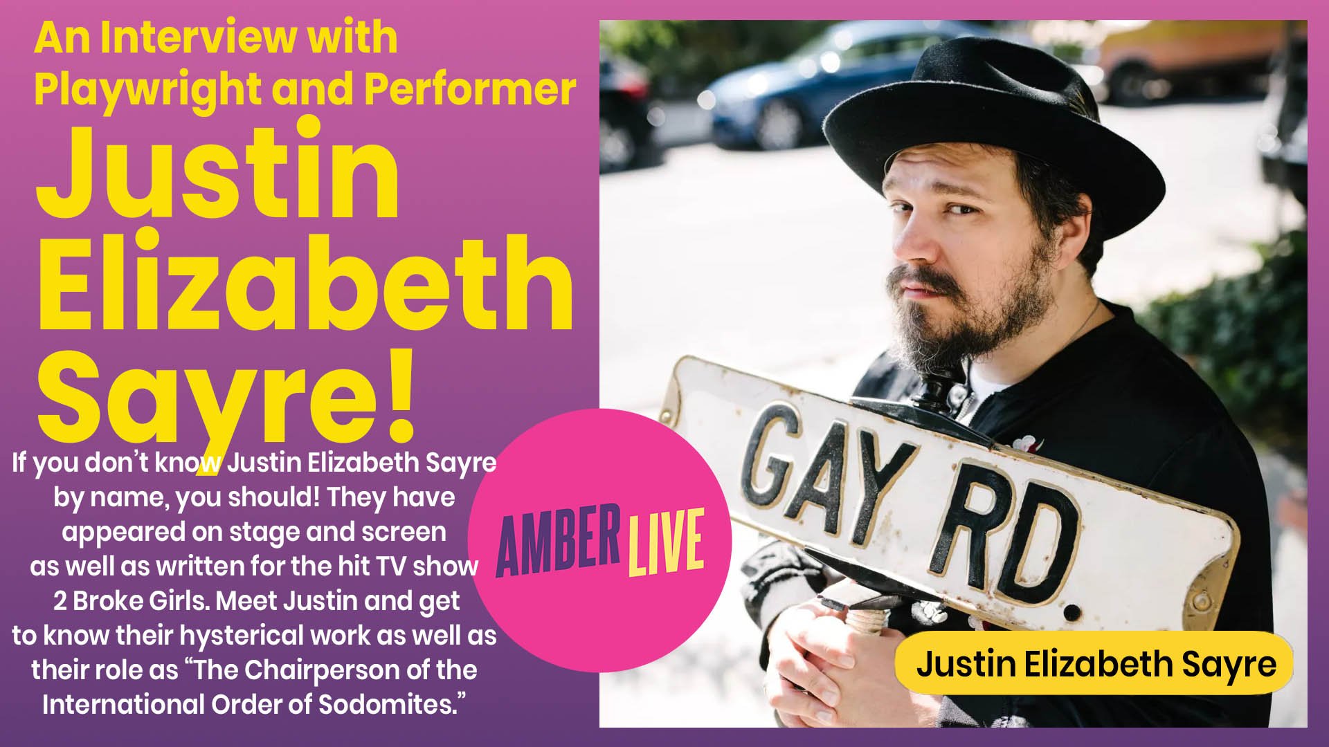 Justin Elizabeth Sayre playwright and performer