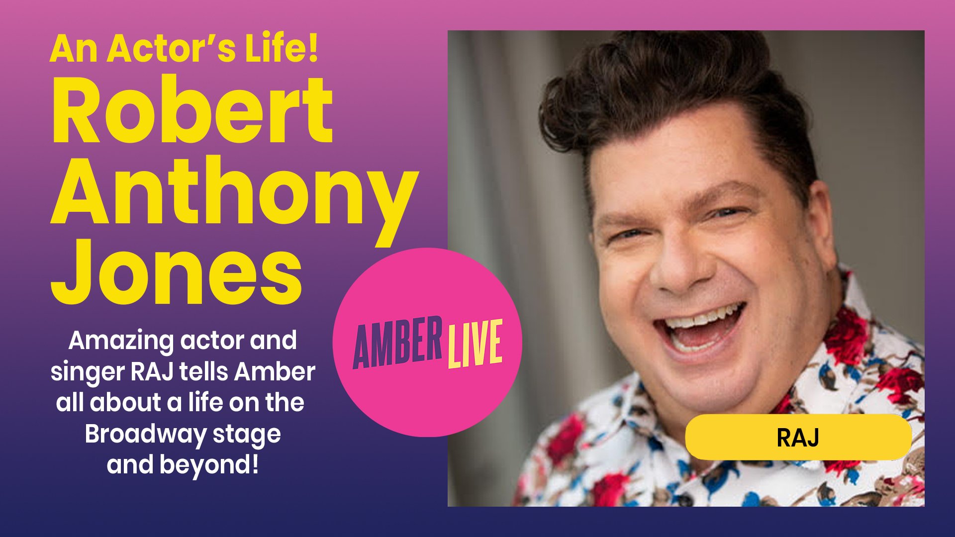 Broadway Actor Robert Anthony Jones
