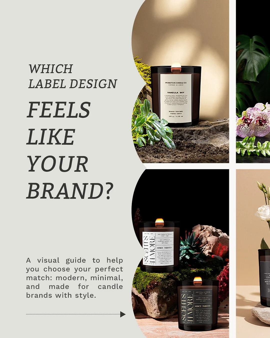 You know when you see a candle brand and instantly think “wow, that looks expensive”?
That’s what happens when the packaging truly reflects the brand. ✨
When your labels are clean, cohesive, and designed with purpose, your products