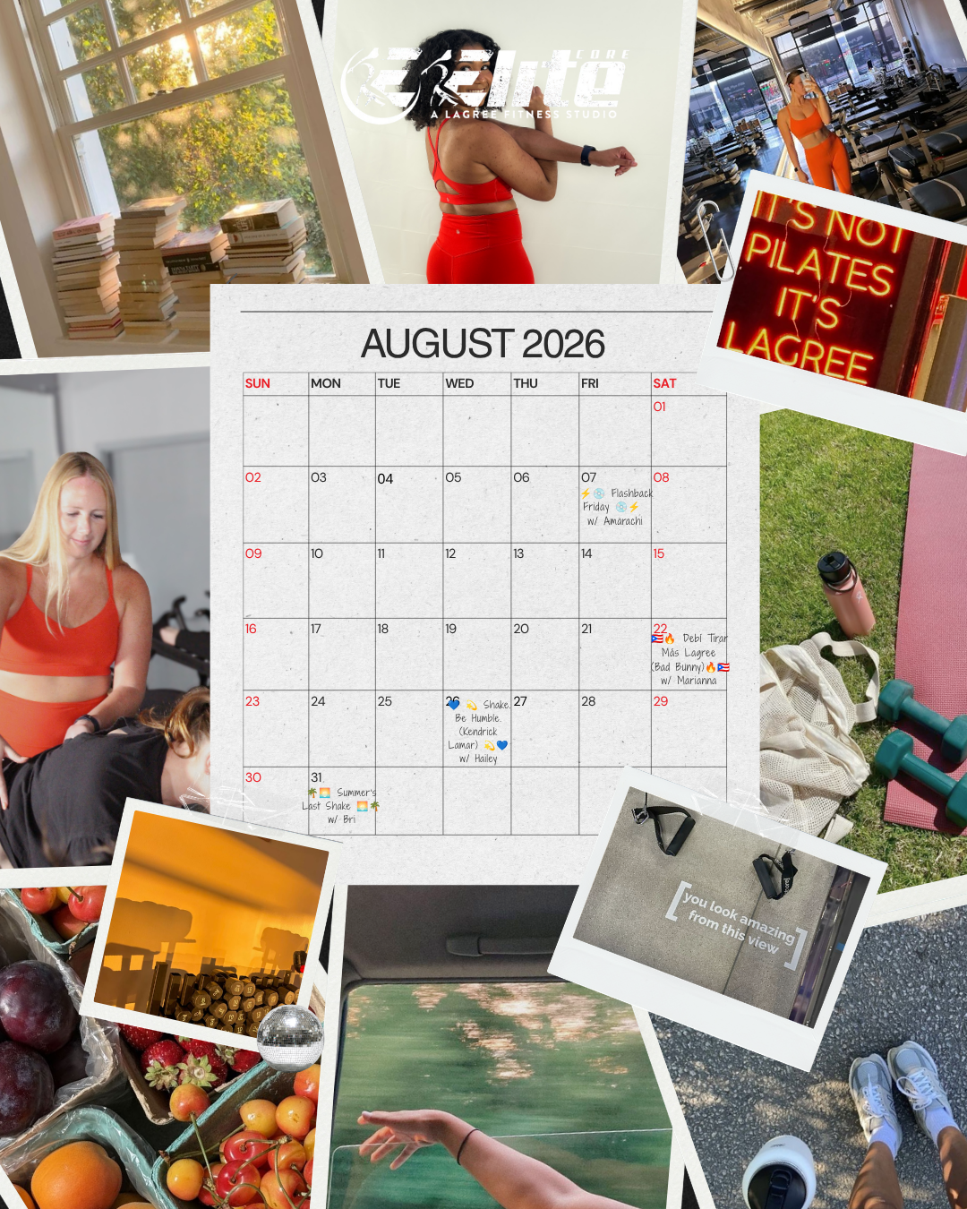 August at Elite Core: Theme Classes, Studio Updates &amp; Member News