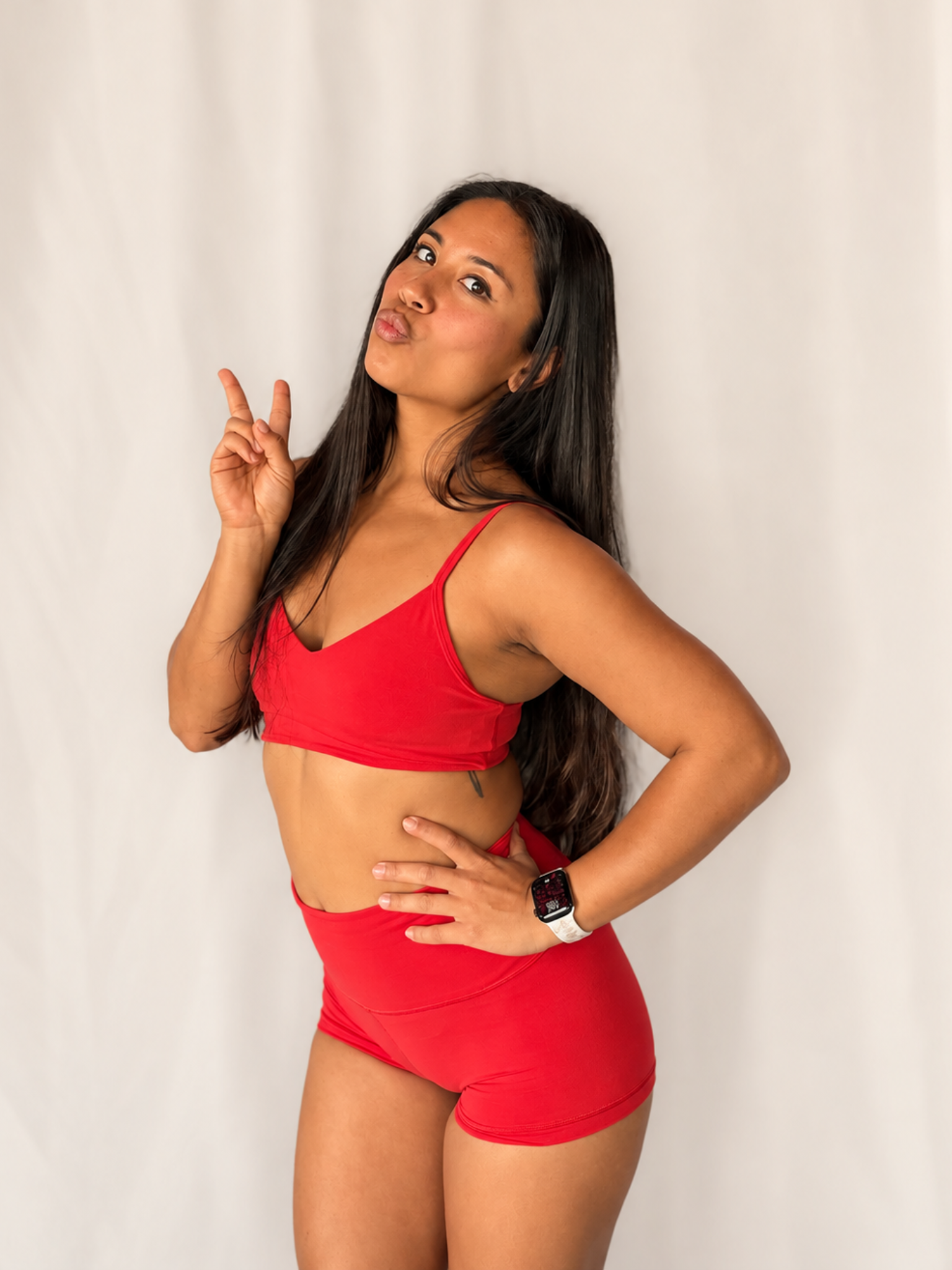 Fitness Instructor In Red