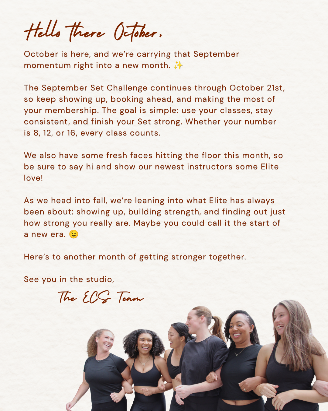 October Updates for Elite Core in Morrisville NC