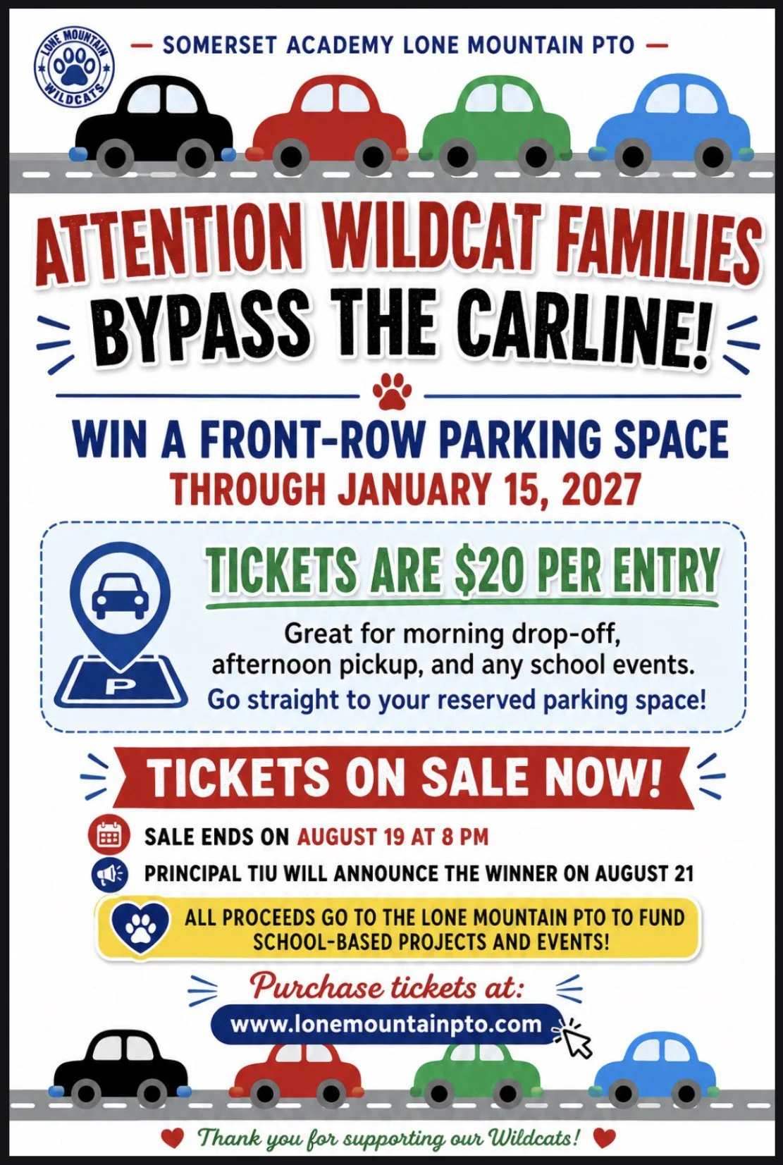 Bypass the Carline Raffle Ticket