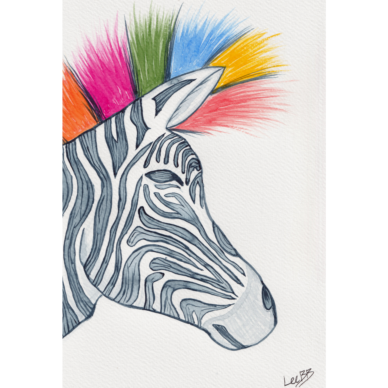 Wild Savanna Collection - Zachary The Zebra (Original) - SOLD