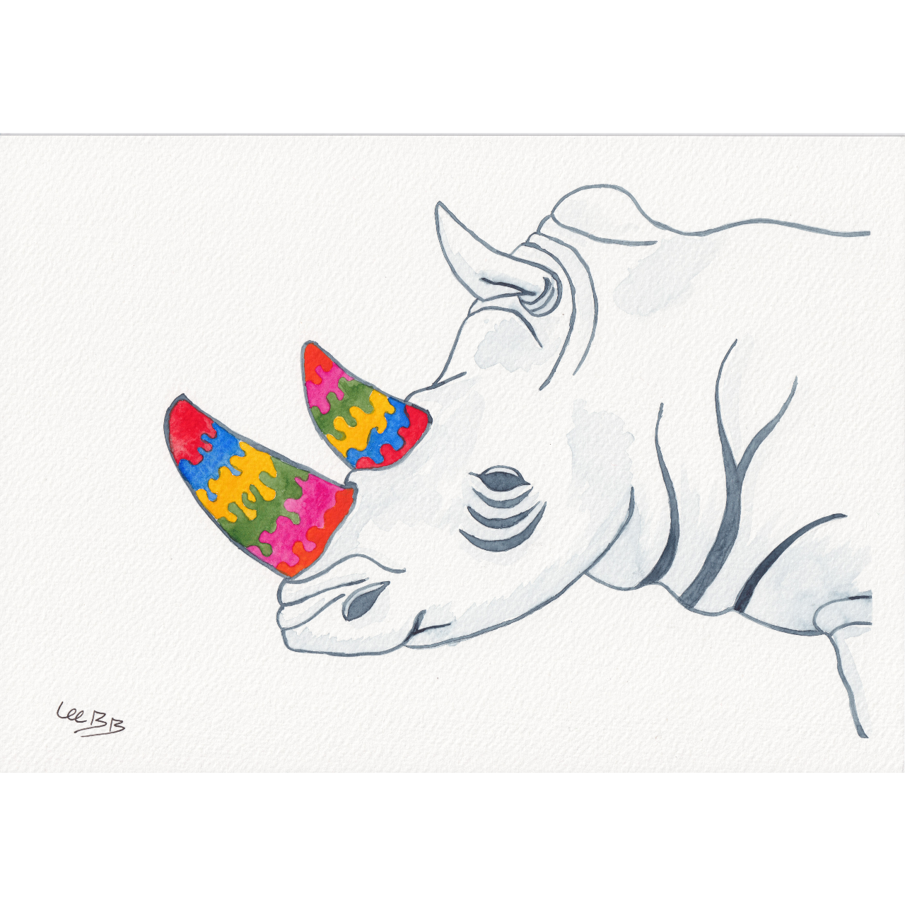 Wild Savanna Collection - Ricky The Rhino (Original)