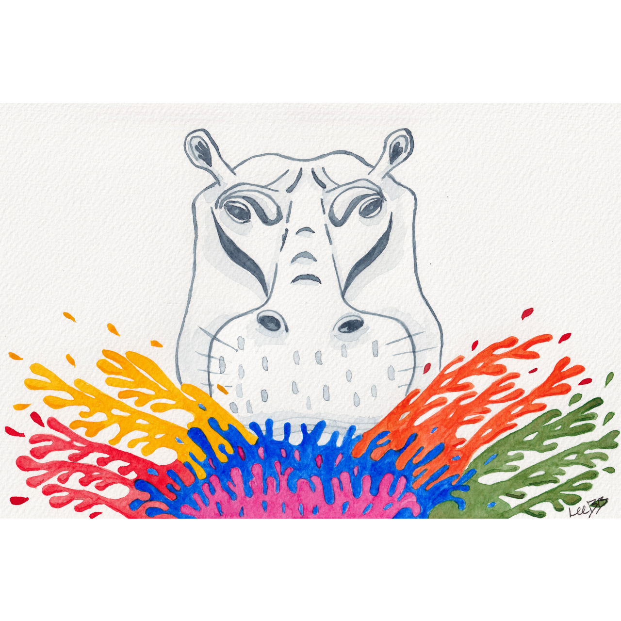 Wild Savanna Collection - Henry The Hippo (Original)