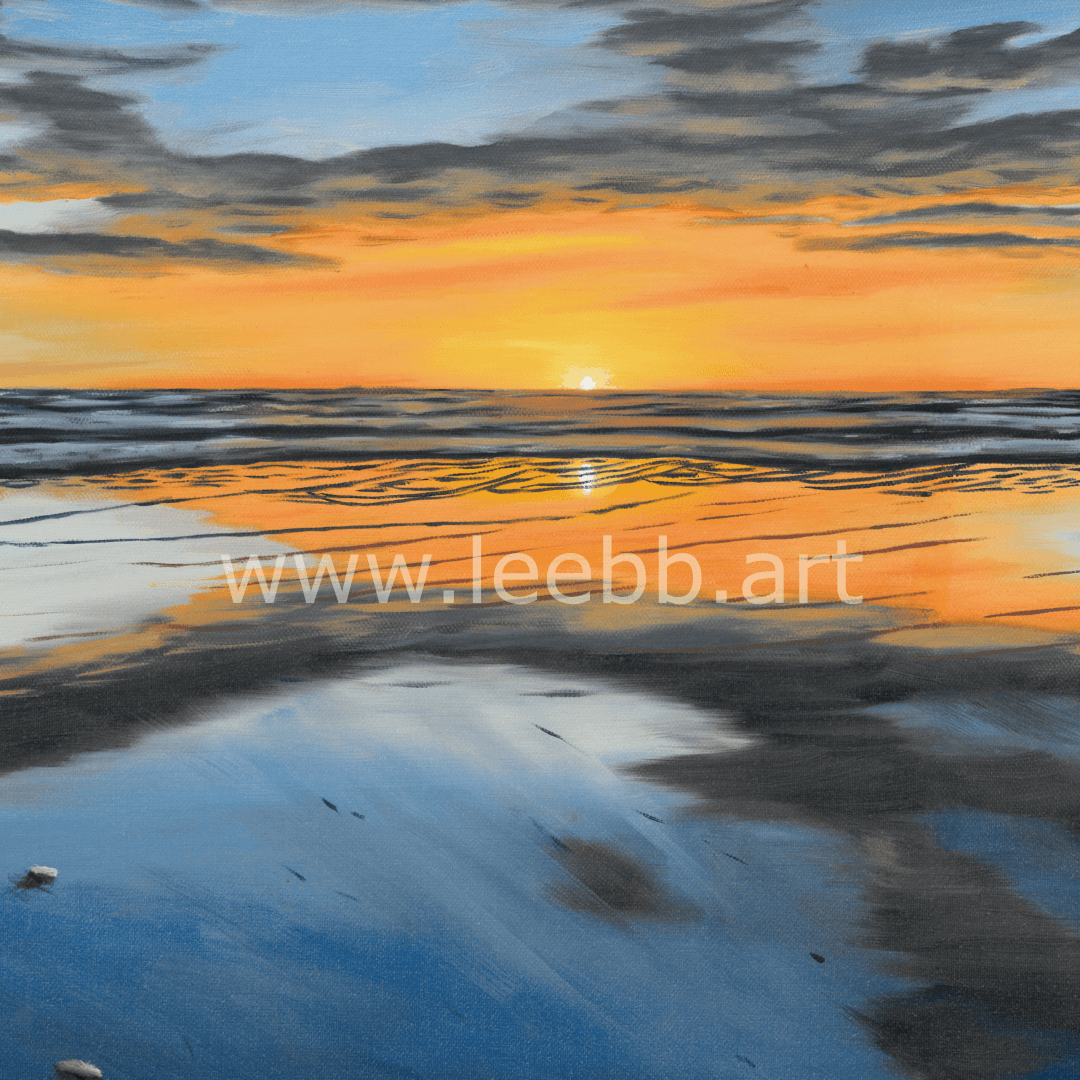 Where the Day Meets the Sea — Barmouth Beach at Sunset