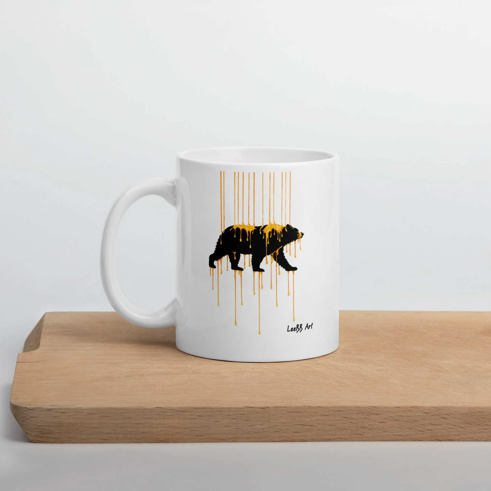 Honey Bear I - The Wanderer White Glossy Mug