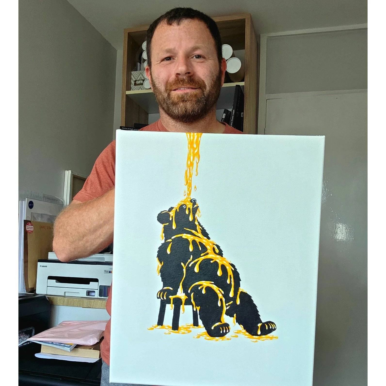LeeBB Art Holding Honeydance Artwork.