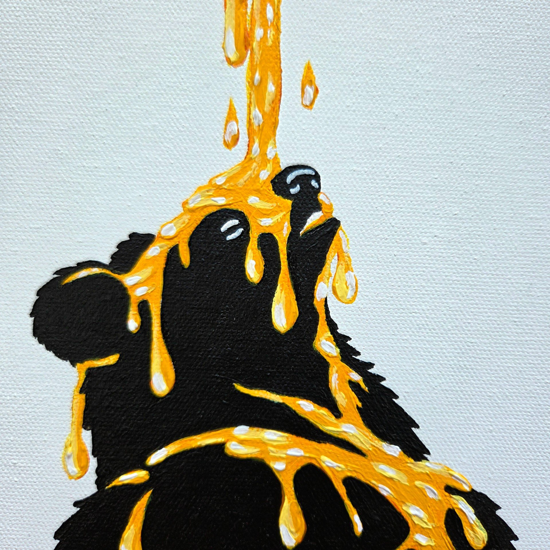 Honeydance Acrylic on Canvas Close Up