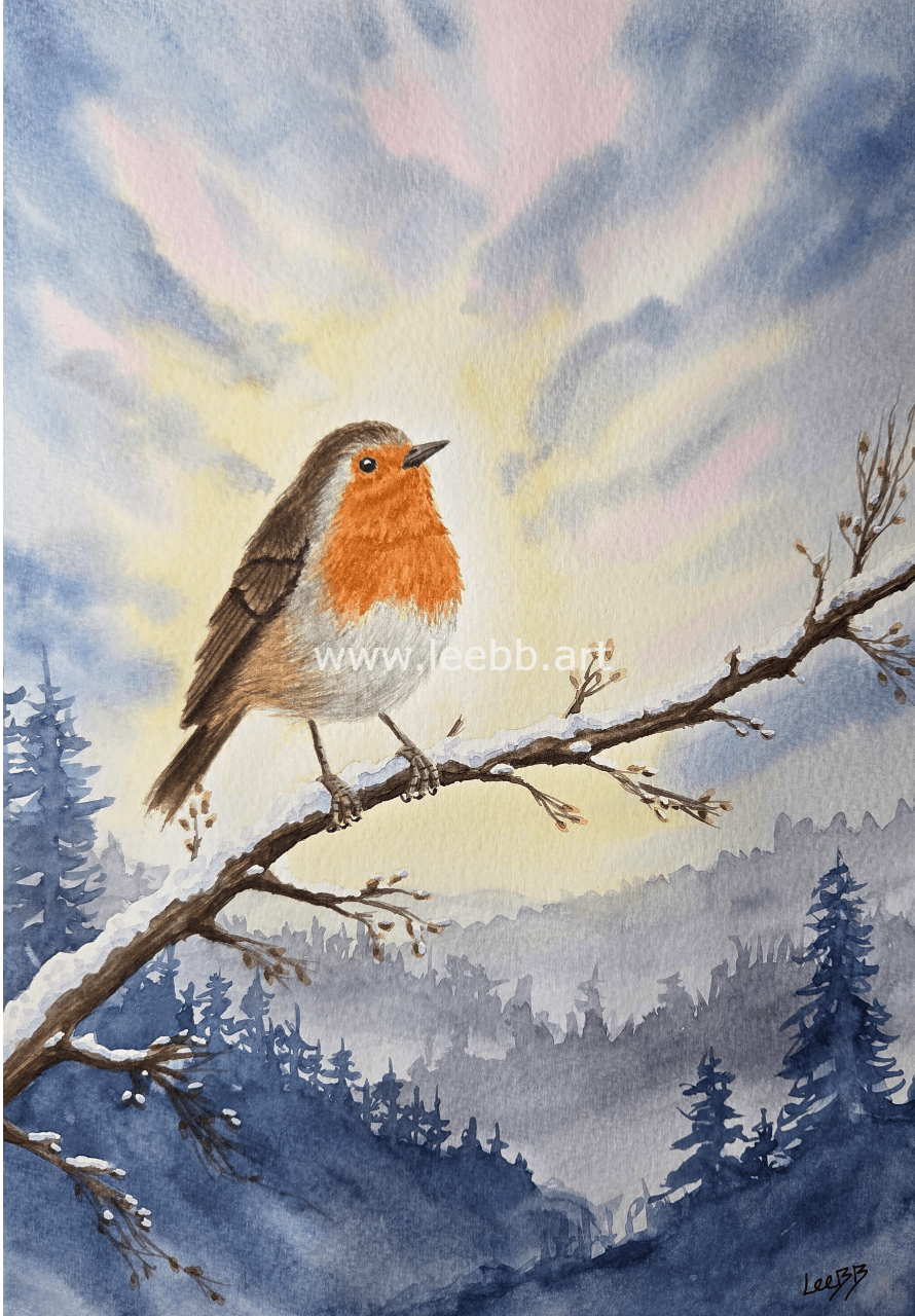 Winter Awakening original watercolour painting.