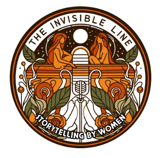 Dancing across the invisible line logo: "Dancing Across the Invisible Line: Storytelling by women"