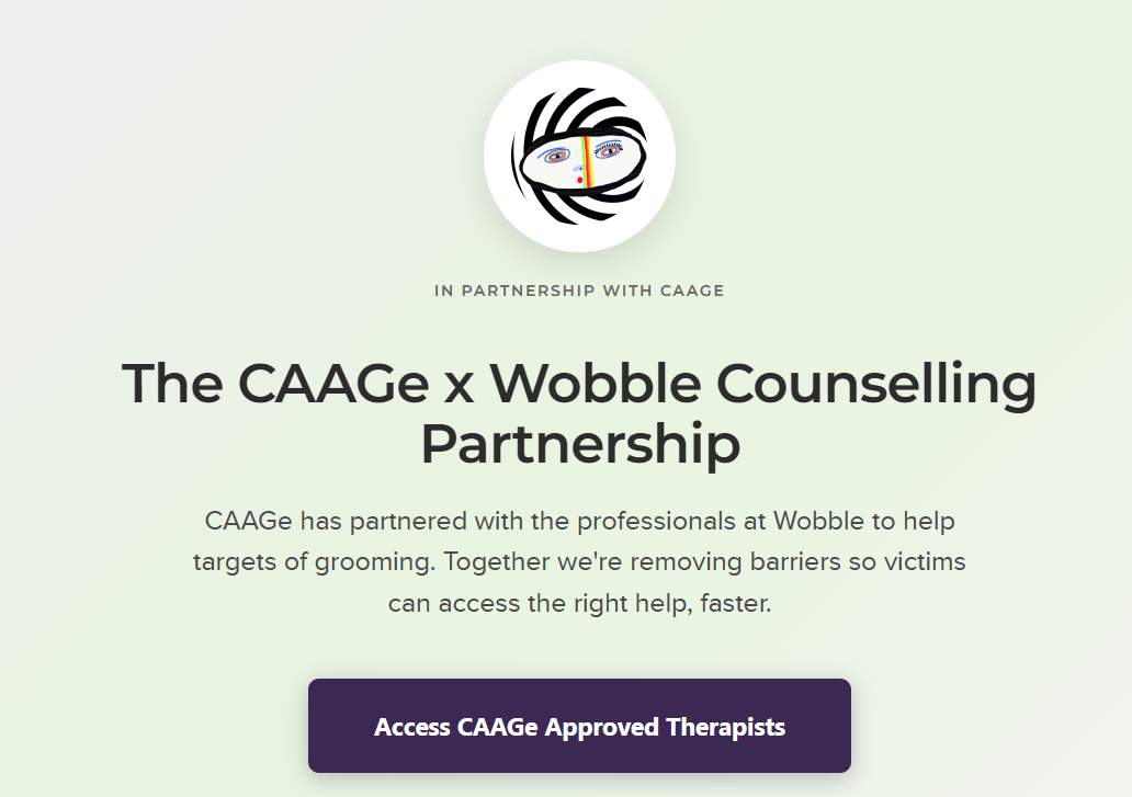 CAAGe x Wobble page screenshot