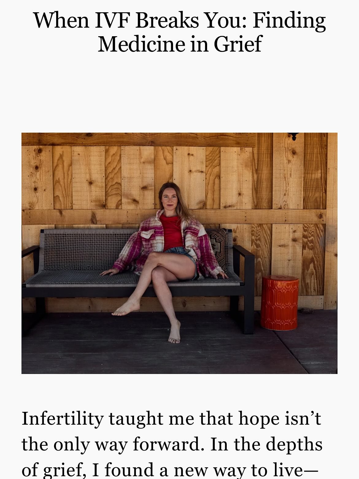 To the couples trying to conceive and not always &ldquo;having fun with it.&rdquo;
 To the broken hearts from cycles and treatments that didn&rsquo;t work.
 To those clinging to control because &ldquo;just letting go&rdquo; feels impossible.
 To thos