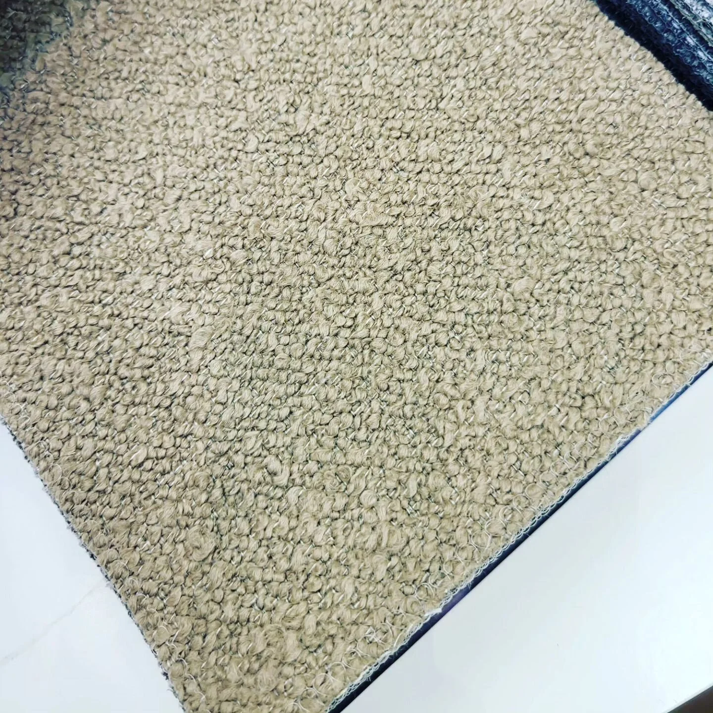 Finally here! Washable boucle style fabric for a fraction of the price. 
.
Many colors to choose from!
.
Book an appointment to browse through our library
.
Or DM us for sample requests 
.
#boule #upholsteryfabric #washablefabric #reupholstery #fabri