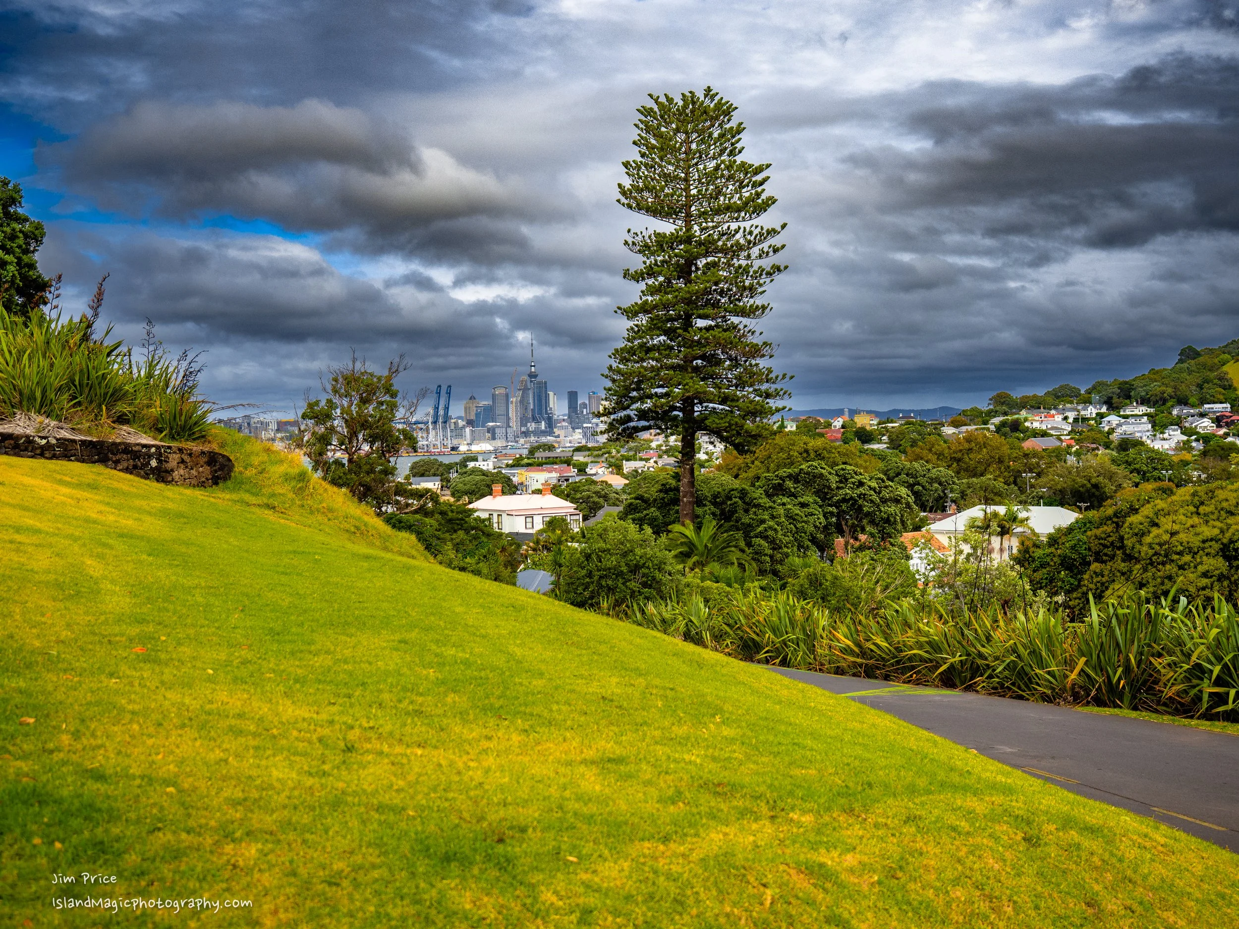 Auckland waterfront taken from Maungauika, and extinct volcano overlooking the area. 
