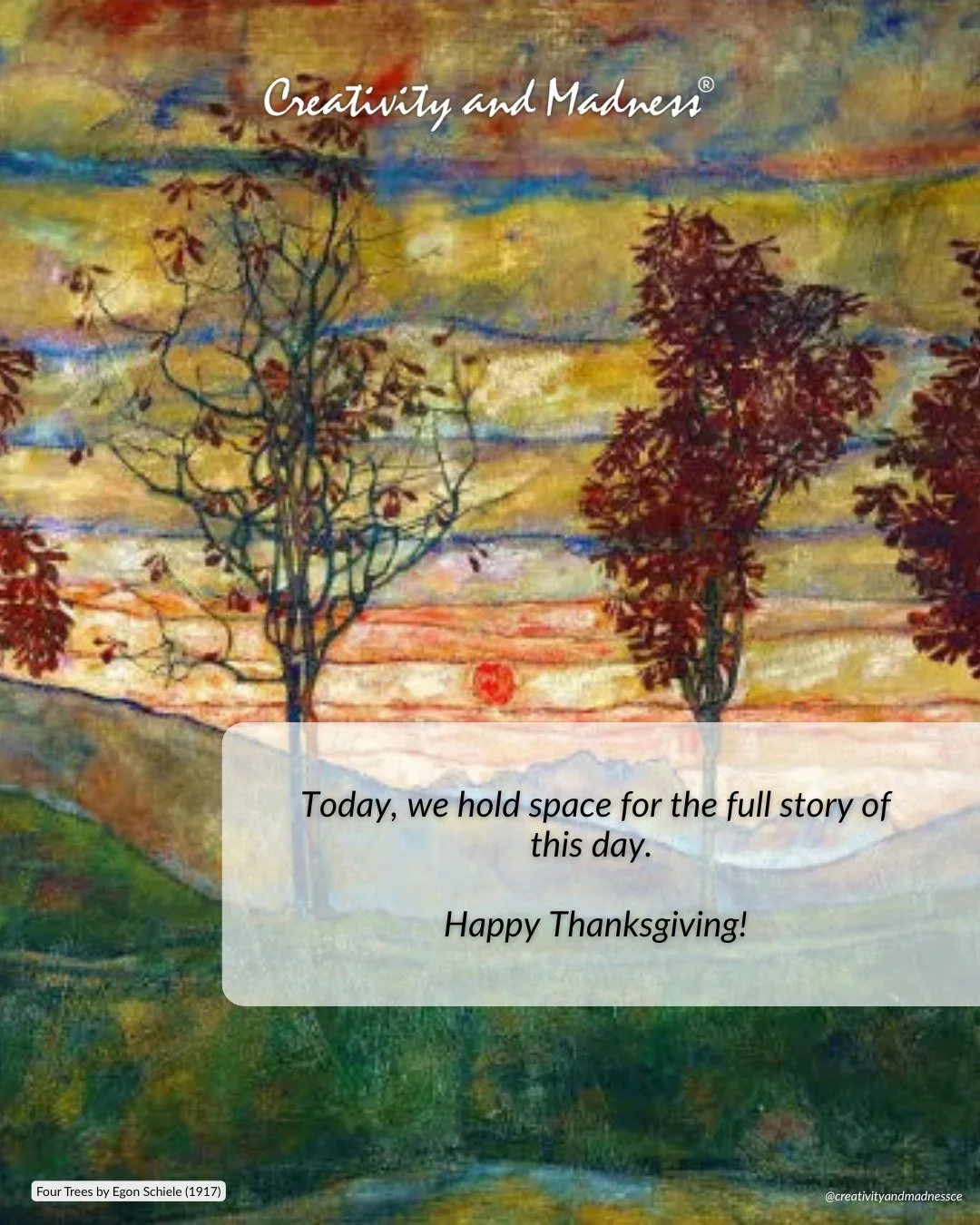 The Thanksgiving Holiday has become a symbolic time to express gratitude and gather with family and friends. 🧡

However, for many, this time of year brings grief and loneliness.  This day is complicated, and we honor all of the feelings that arise.
