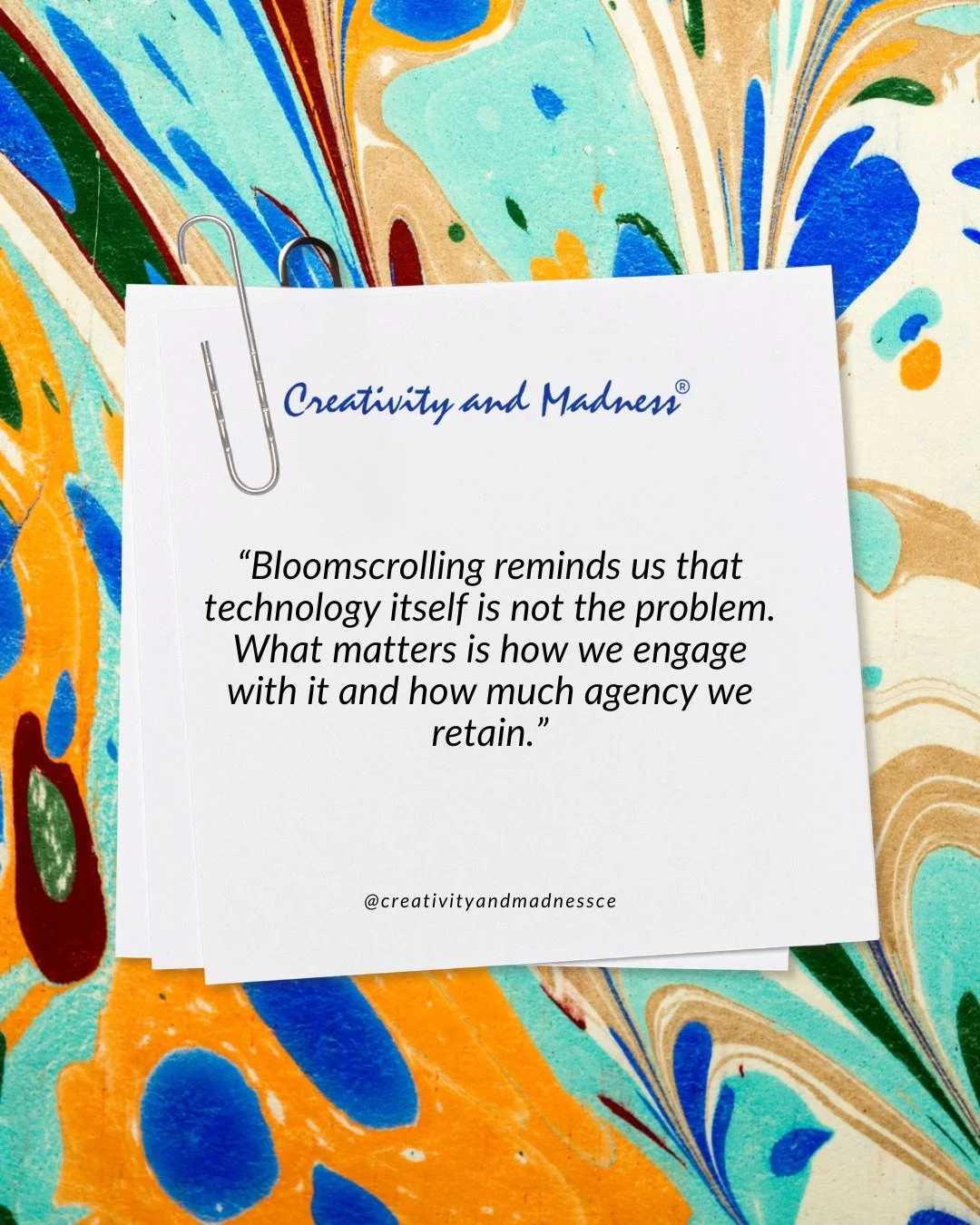 Bloomscrolling reminds us that technology itself is not the problem. What matters is how we engage with it and how much agency we retain in the process. 💚

✨ Read the full blog in the link in bio.

#mentalhealthawareness #mentalhealthmatters #healin