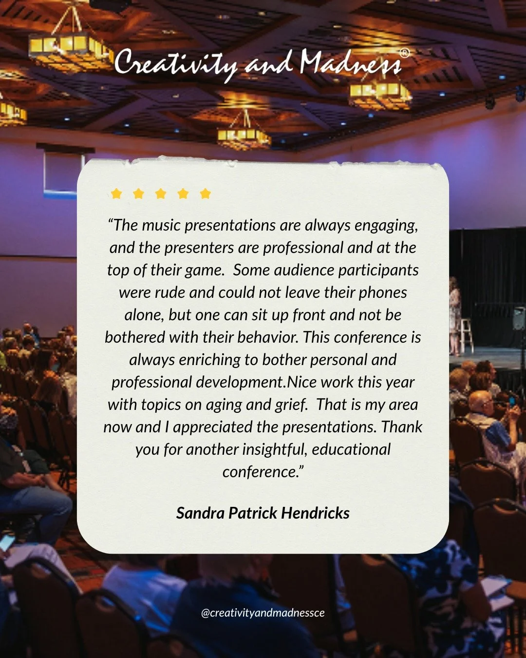 Step into the Creativity and Madness&reg; conference 🌟

Learn from globally recognized presenters and earn CE/CME.

💙 Our virtual On-Demand program makes participation easy and convenient. 
🔗 Sign up via the link in our bio.

#mentalhealthprofessi