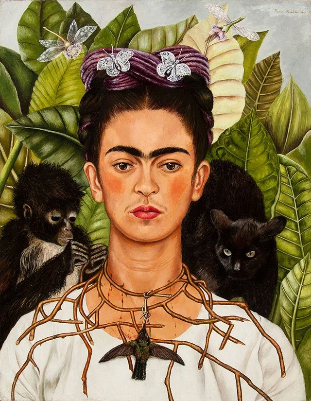 Self-Portrait with Thorn Necklace and Hummingbird, Frida Kahlo