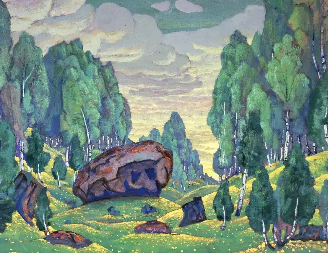 Ravine (Урочище) 1912 by Russian artist Nicholas Roerich