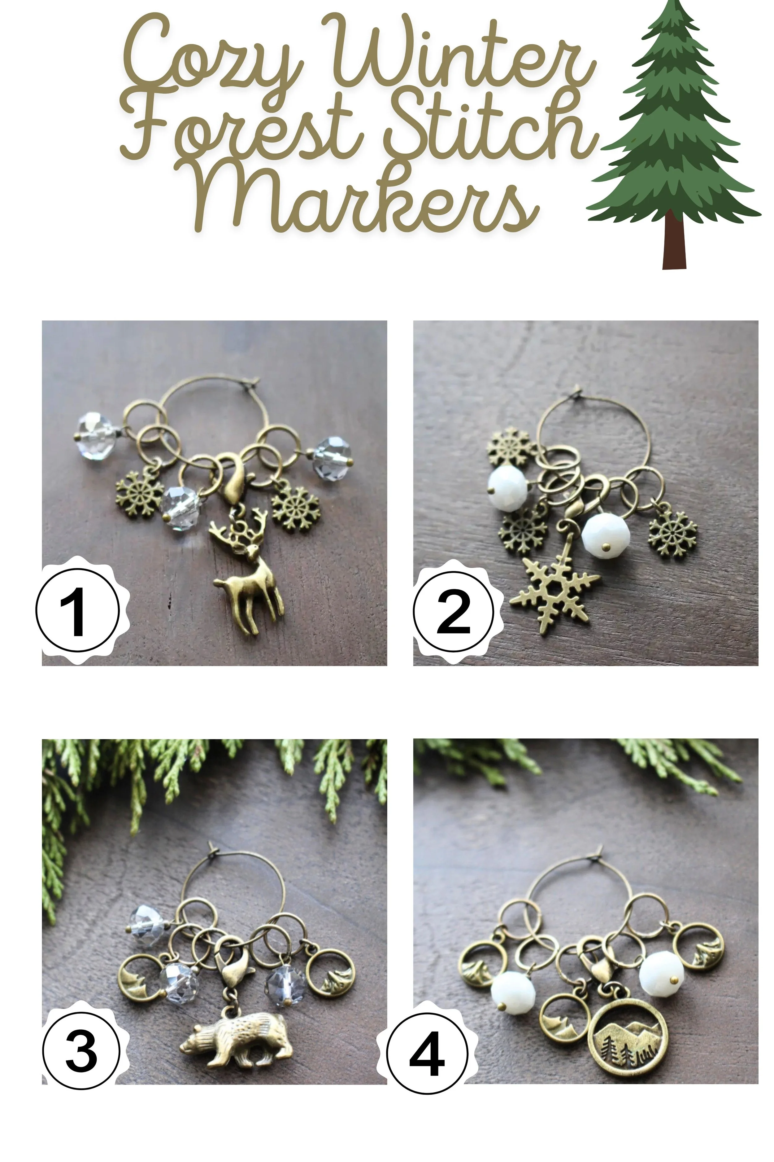 Winter Forest Stitch Markers