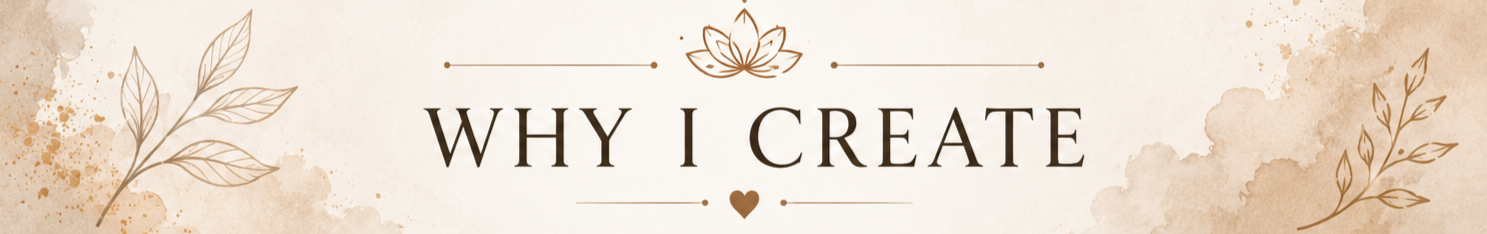 Why I Create' section of Creative Lotus Shop, sharing the inspiration and passion behind handmade ceramic memorial urns and remembrance art created with compassion and intention