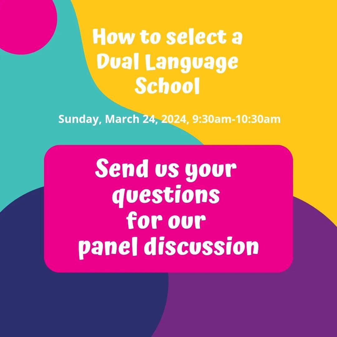 🚨🚨Guarda la fecha 🗓️ for Sunday, March 24th for a discussion on &quot;How to Select a Dual Language School.&quot; They are not all created equal.

The time has come....We all know that dual language schools are great. And chances are because you f