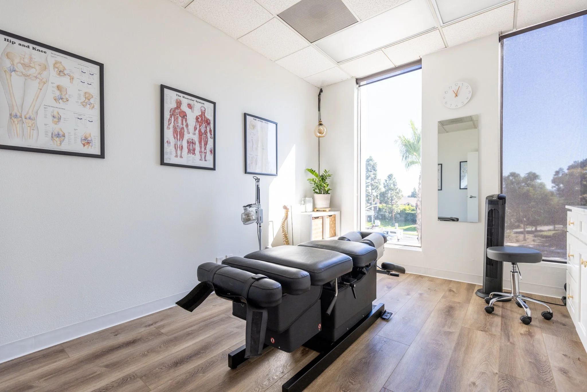 chiropractic treatment room