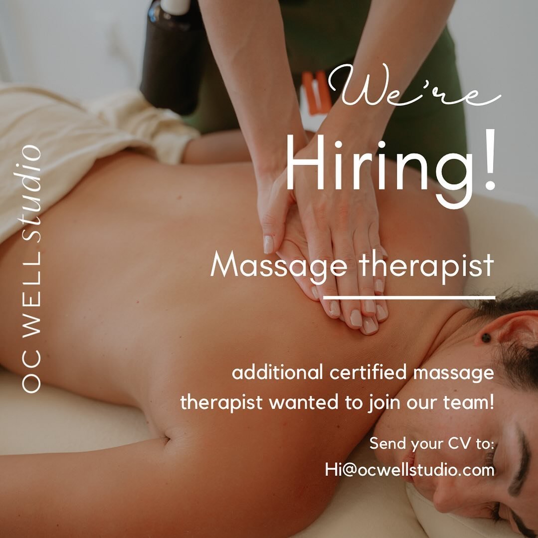 ✨ WE&rsquo;RE HIRING ANOTHER MASSAGE THERAPIST! ✨ 

Join our growing team of passionate healthcare professionals in our beautiful Newport Beach office. Part time certified massage therapist wanted! 

The ideal candidate is:

🤍 Reliable and professio