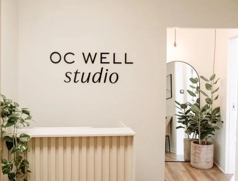 relaxing waiting room with green plants