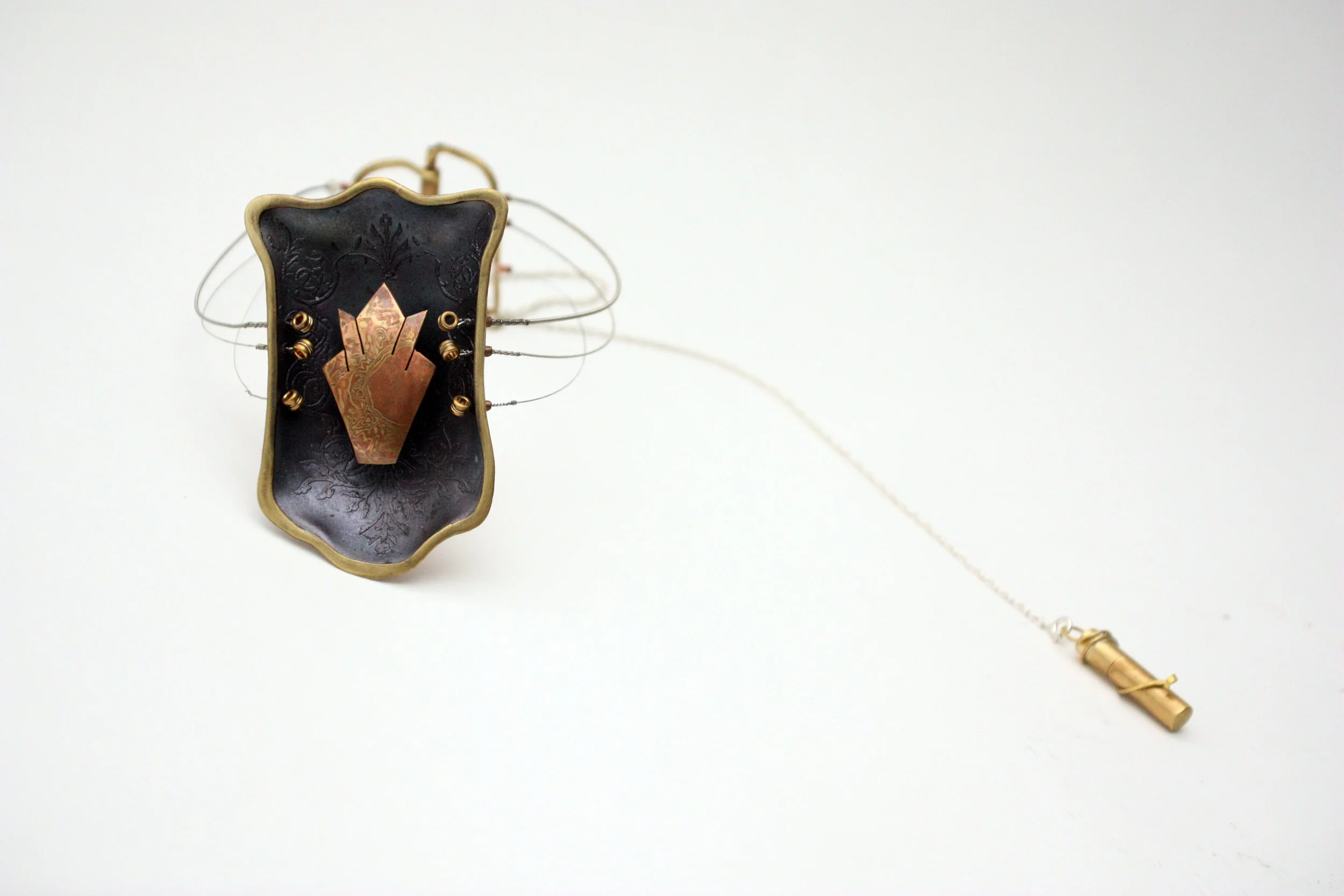Amelia - 2014 - Sterling Silver, Mokume Gane, Copper, Brass, Guitar Strings