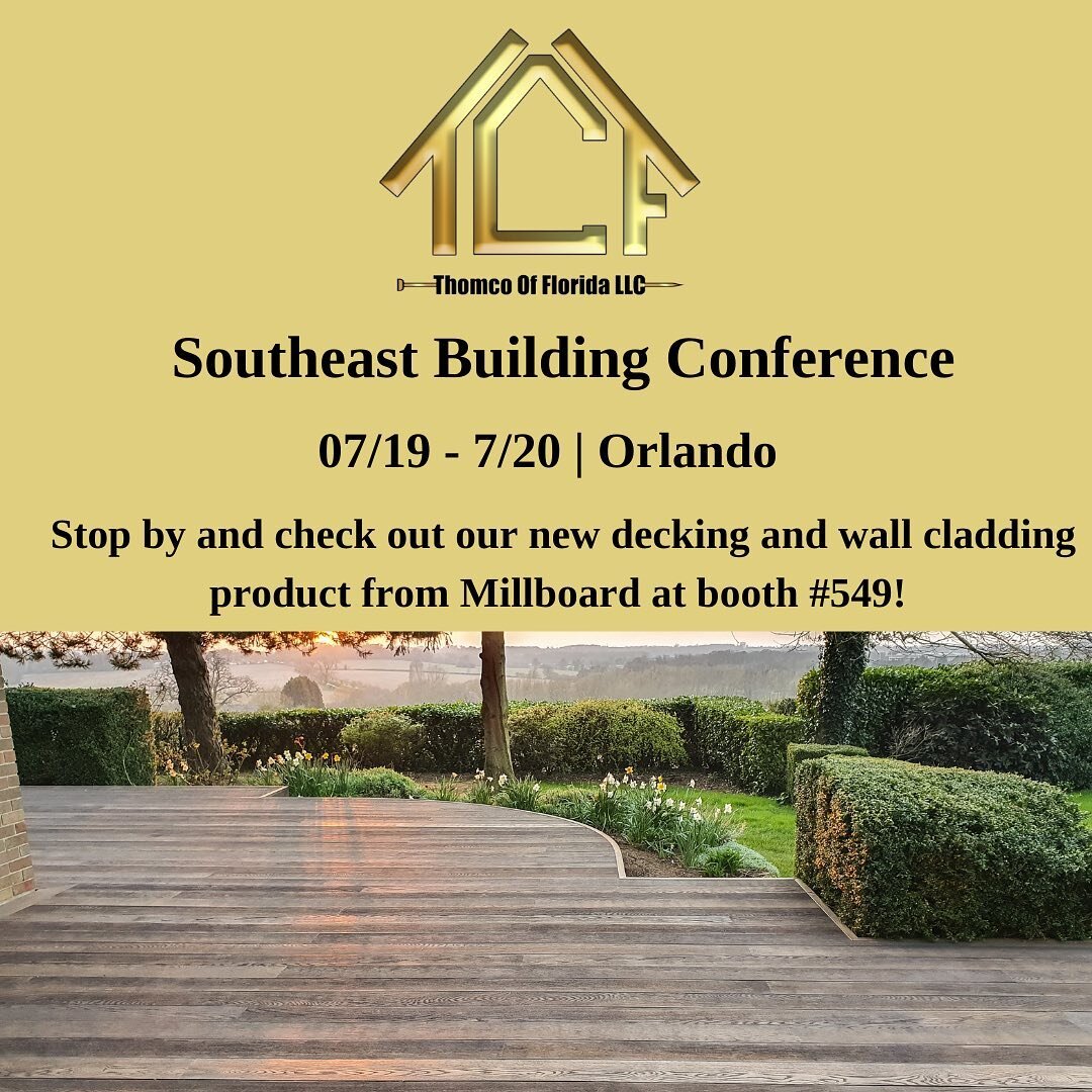 Come visit our booth at the SEBC in Orlando this week! We will be featuring our new decking and wall cladding product from @millboardflooring !