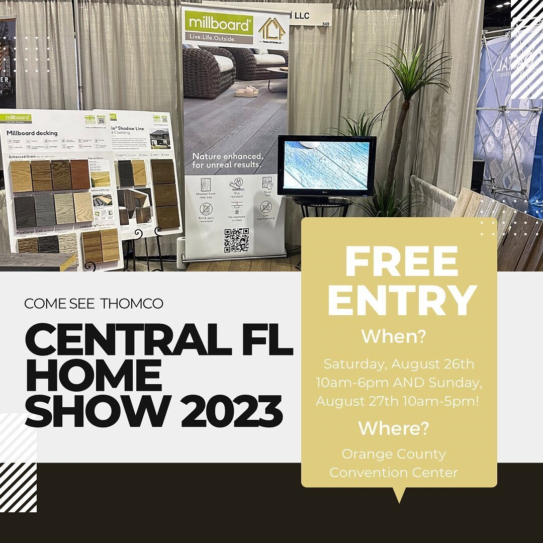 THOMCO is getting ready for the Central Florida Home Show at the Orange County Convention Center! 

We can&rsquo;t wait to show off our @millboardflooring product! Who&rsquo;s stopping by?!