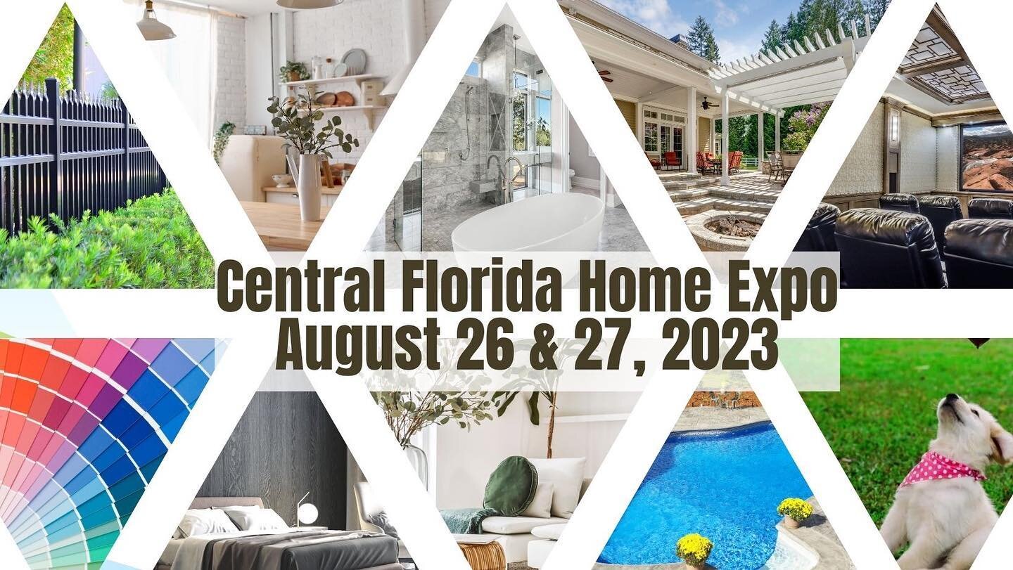 📌 IT&rsquo;S ALMOST HERE 📌
We are excited to invite you to stop by and see us at the Central Florida Home Expo! The show is THIS Saturday and Sunday, August 26 &amp; 27 at the Orange County Convention Center. We look forward to seeing you soon! 

#