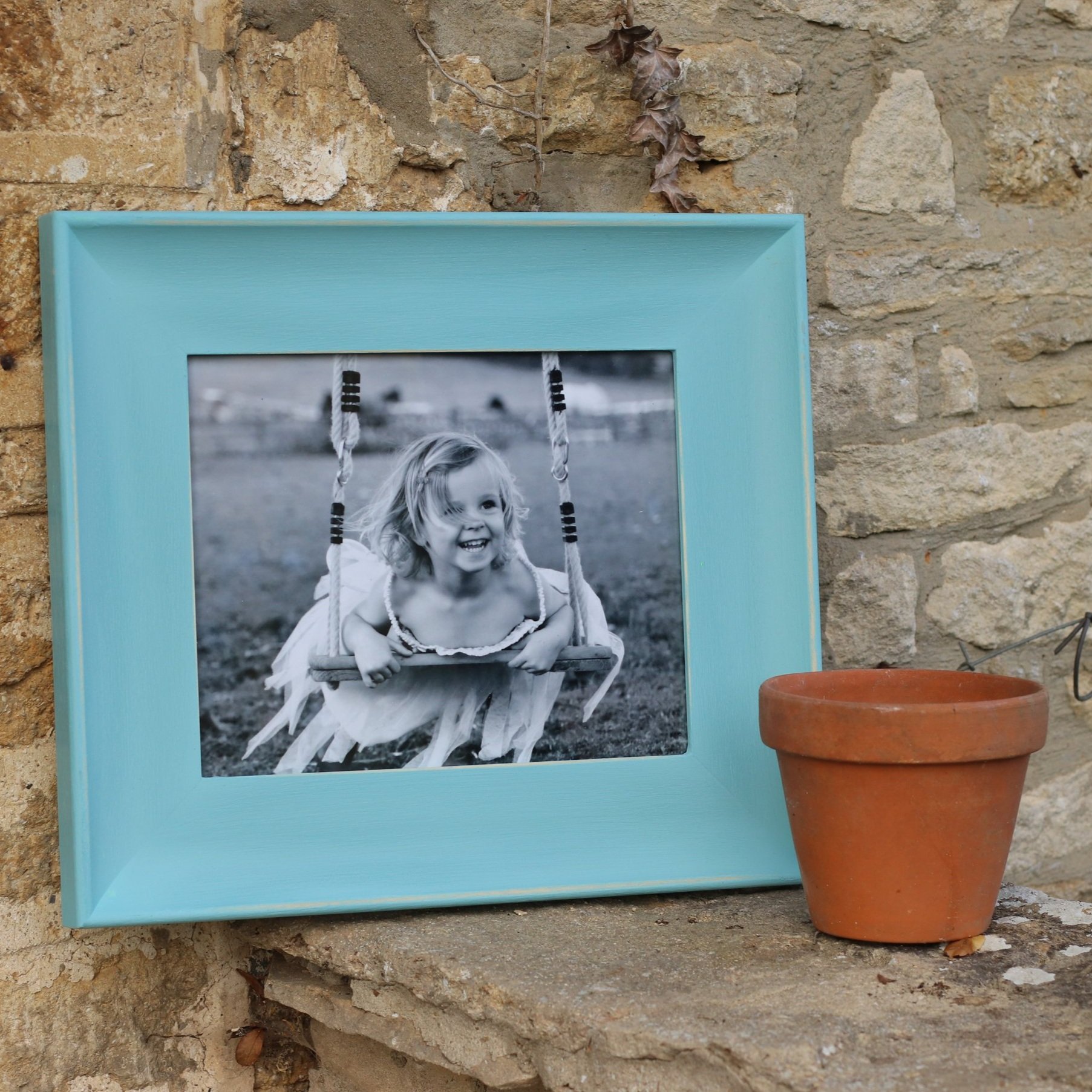 turquoise photo frame