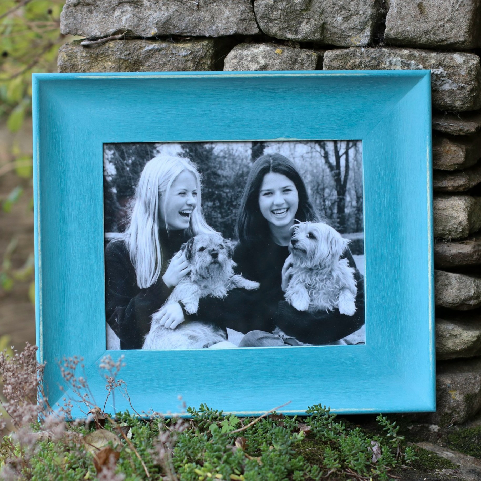 teal photo frame