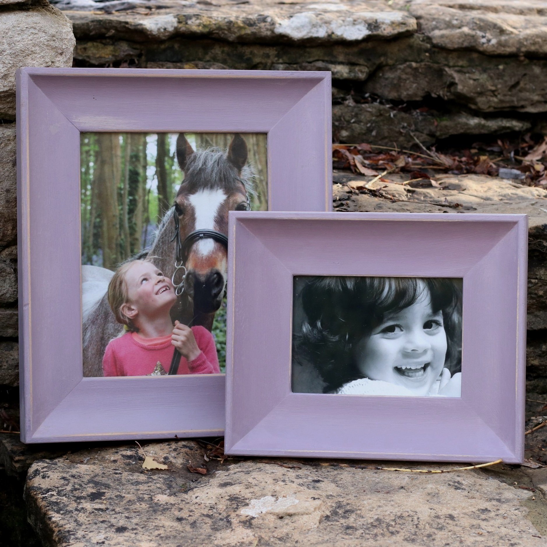 dusky pink photo frame - set of 2