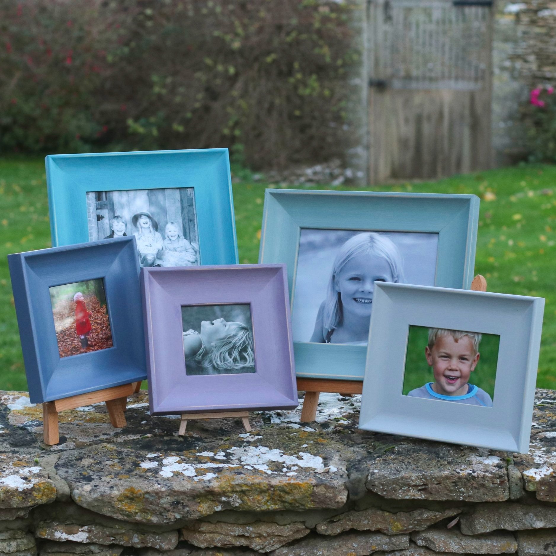 teal photo frame - set of 5