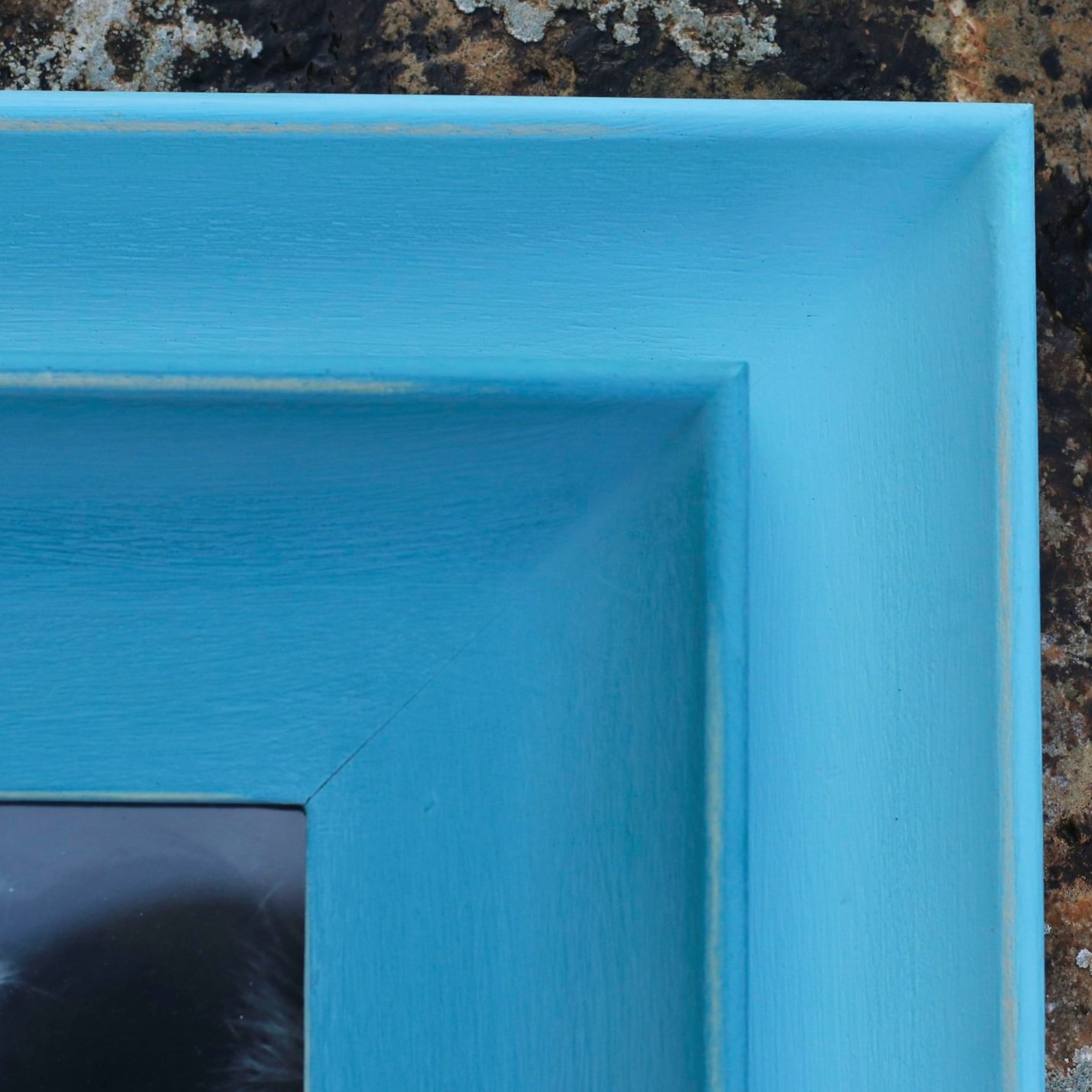 teal photo frame - detail