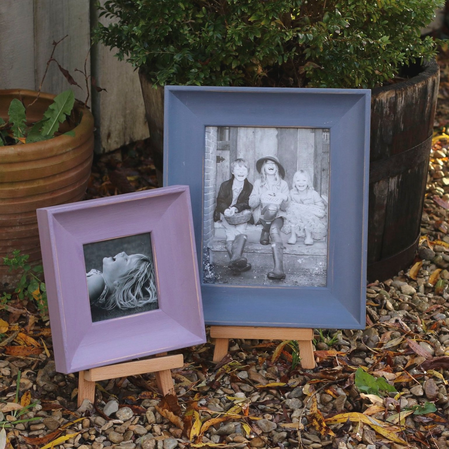 dusky pink photo frame - set of 2
