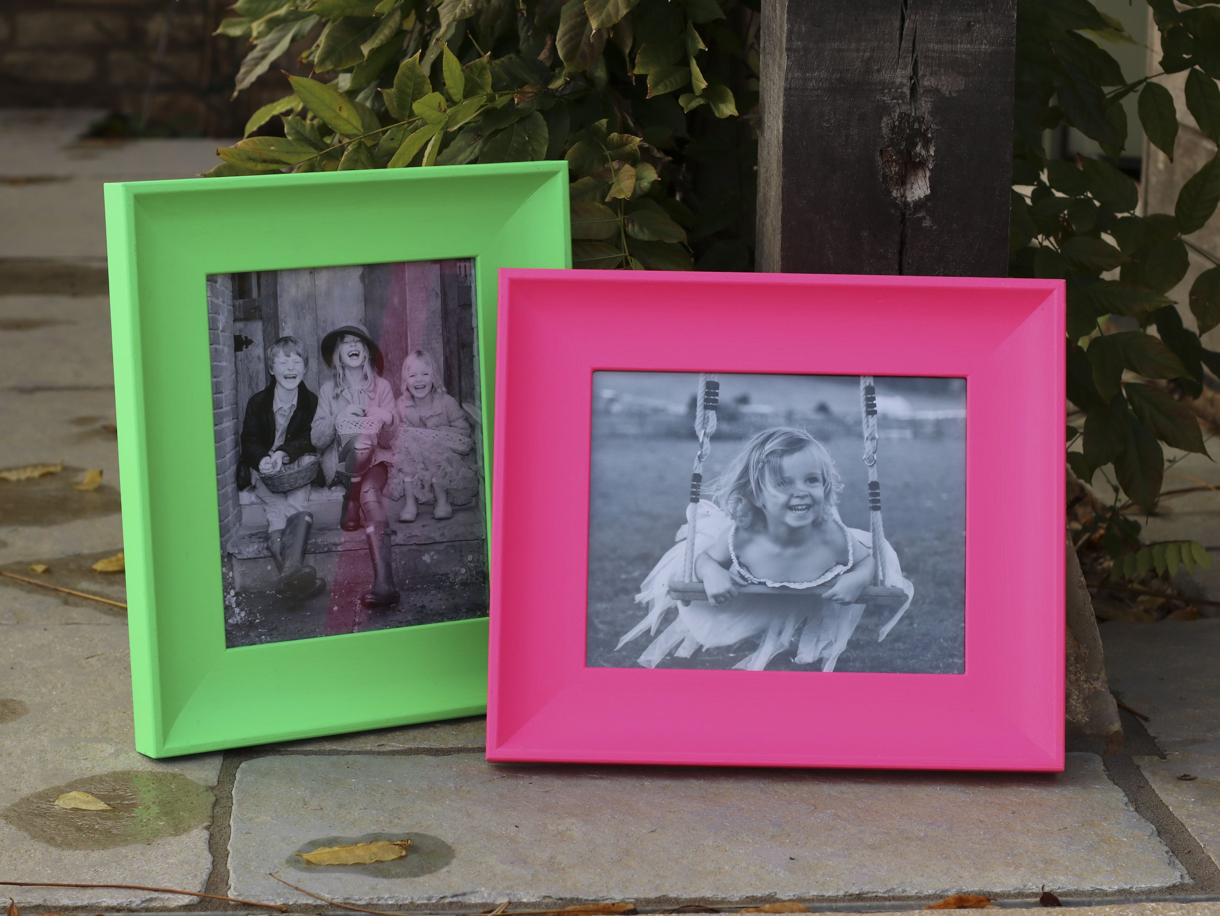 neon pink and neon green