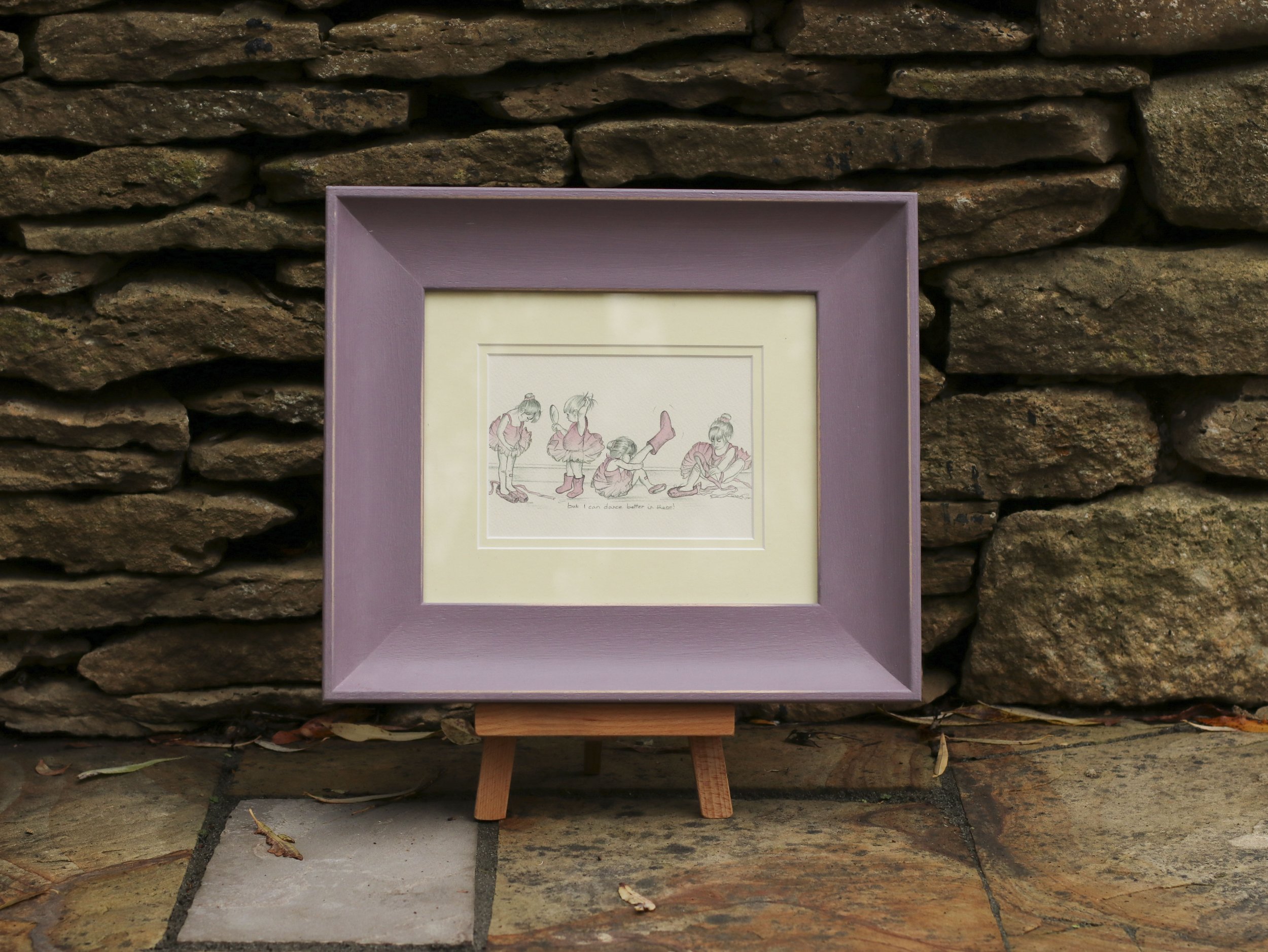 dusky pink 10x8 ballet print