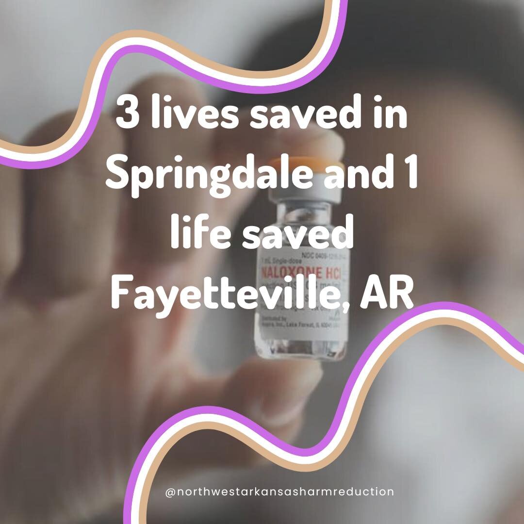 The work we&rsquo;re doing in Arkansas is crucial to people in active use. Thankful today for 4 lives saved in NWA with our naloxone kits ❤️

Are you prepared to save a life from overdose? 
Text our hotline today to get your free naloxone 
479-553-94