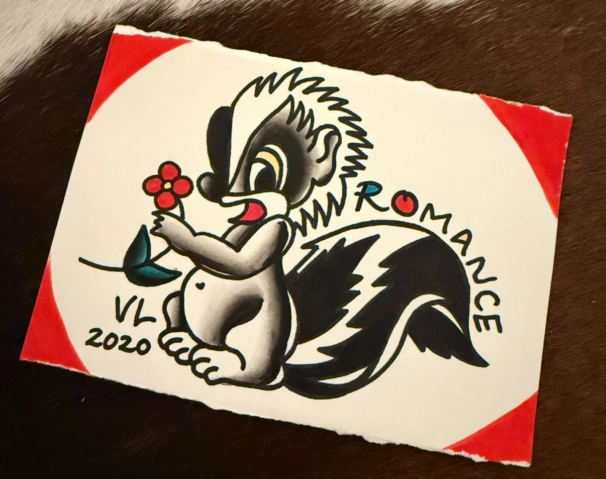 ROMANCE SKUNK PAINTING