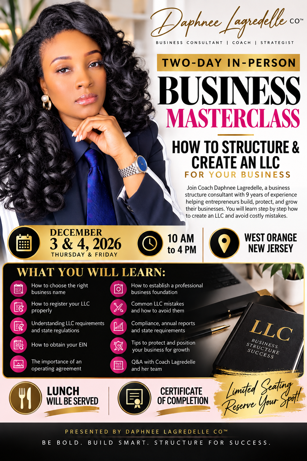 TWO-DAY IN-PERSON BUSINESS MASTERCLASS