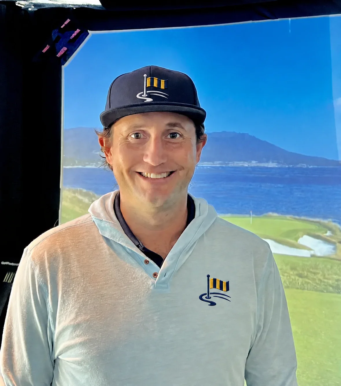 Ethan Castle wearing current Coastal Golf Academy apparel